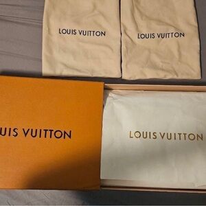 Louis Vuitton Orange Box with Beige Dust Bags and White Tissue